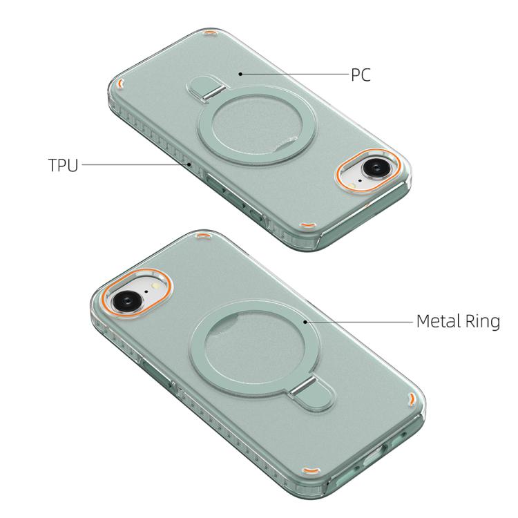 For iPhone 17e / 16e Colorful 2 in 1 MagSafe Ring Holder Phone Case