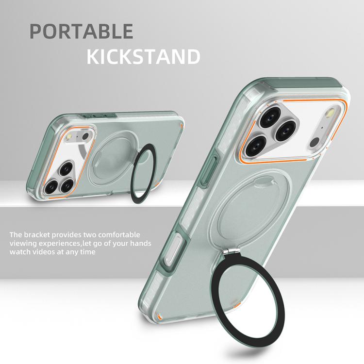 For iPhone 17 Pro Max Colorful 2 in 1 MagSafe Ring Holder Phone Case