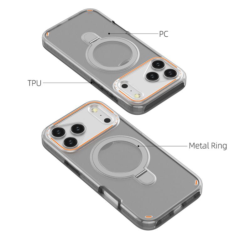 For iPhone 17 Pro Max Colorful 2 in 1 MagSafe Ring Holder Phone Case