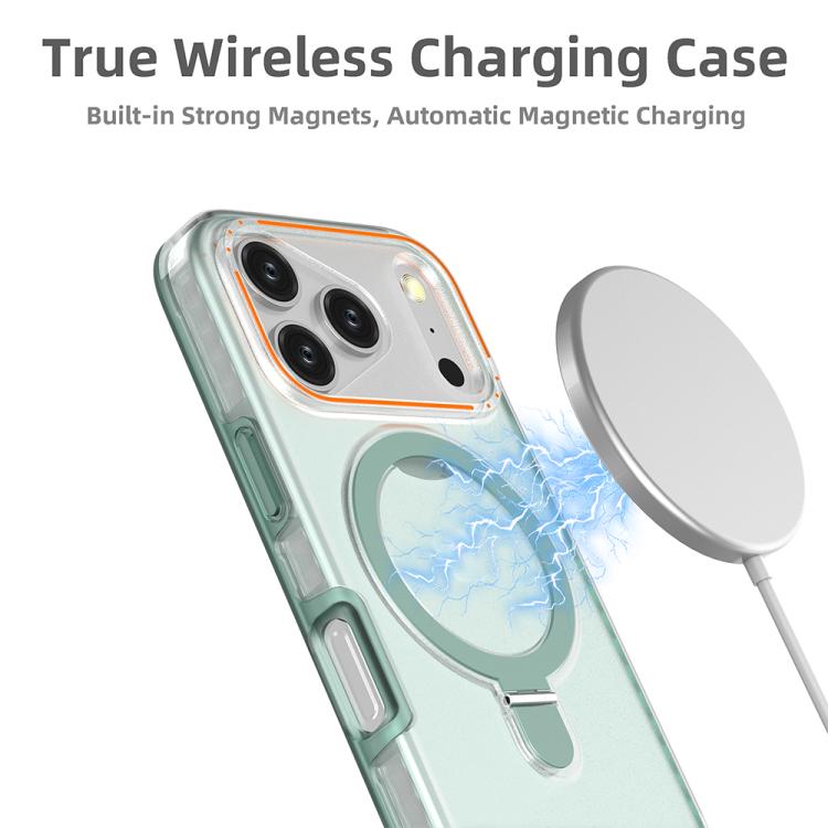 For iPhone 17 Pro Colorful 2 in 1 MagSafe Ring Holder Phone Case