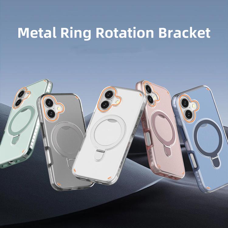 For iPhone 17 Colorful 2 in 1 MagSafe Ring Holder Phone Case