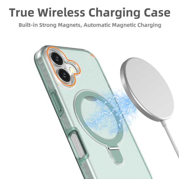 For iPhone 17 Colorful 2 in 1 MagSafe Ring Holder Phone Case