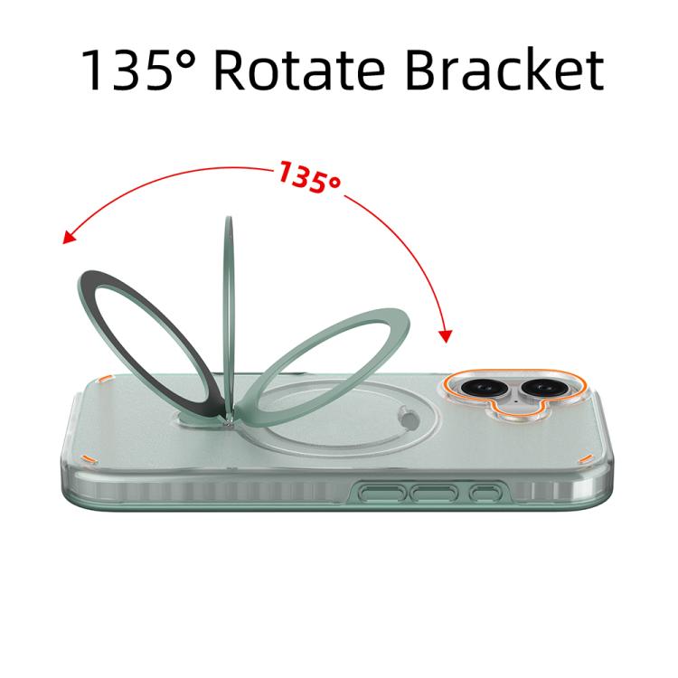 For iPhone 17 Colorful 2 in 1 MagSafe Ring Holder Phone Case