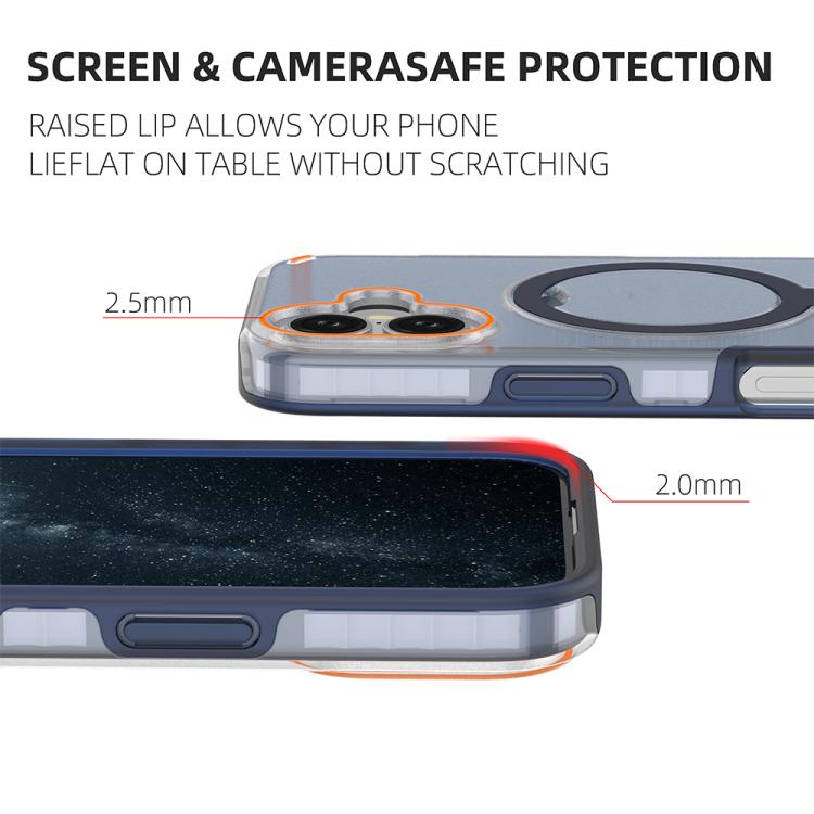 For iPhone 17 Colorful 2 in 1 MagSafe Ring Holder Phone Case