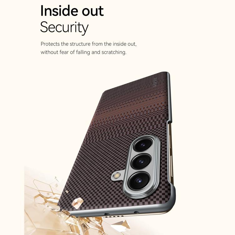 For Samsung Galaxy Z Fold7 5G SULADA Kevlar Woven Texture Magnetic Leather Phone Case
