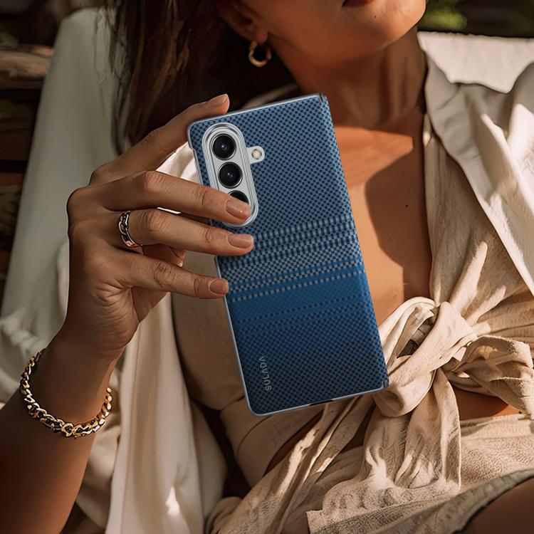 For Samsung Galaxy Z Fold7 5G SULADA Kevlar Woven Texture Magnetic Leather Phone Case