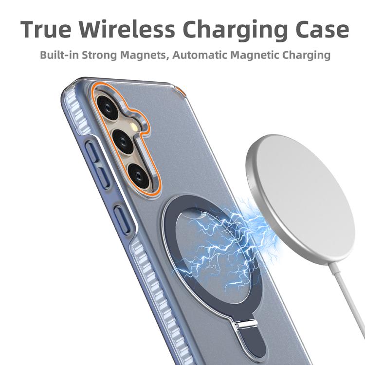 For Samsung Galaxy S25 / S24 5G Colorful 2 in 1 MagSafe Ring Holder Phone Case