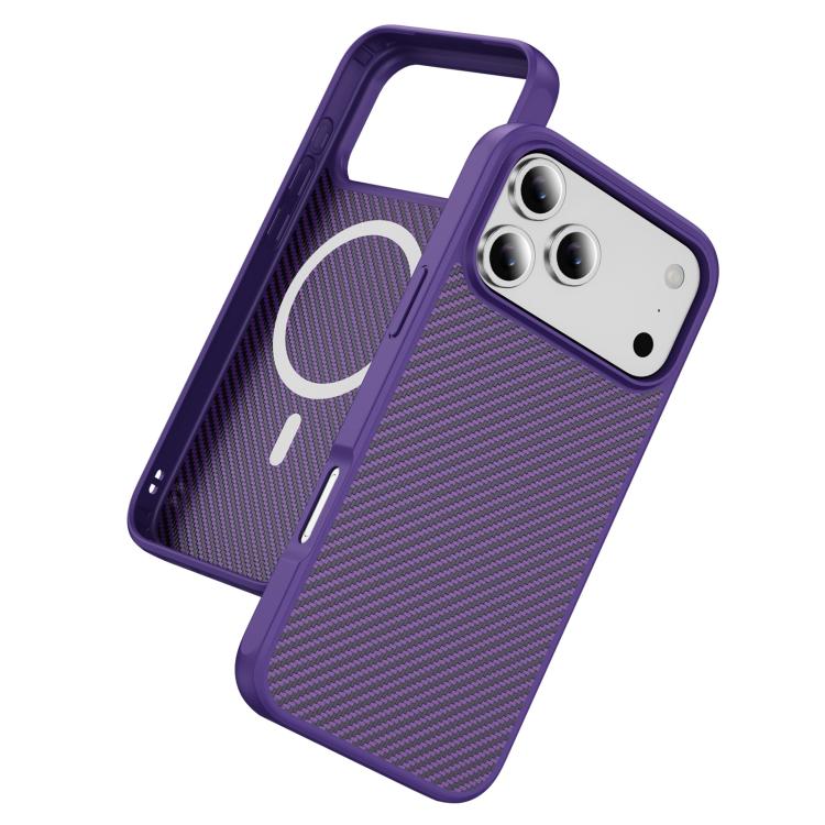 For iPhone 17 Pro Max Carbon Fiber Texture Skin-feel MagSafe Phone Case