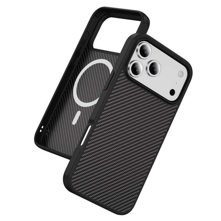 For iPhone 17 Pro Carbon Fiber Texture Skin-feel MagSafe Phone Case