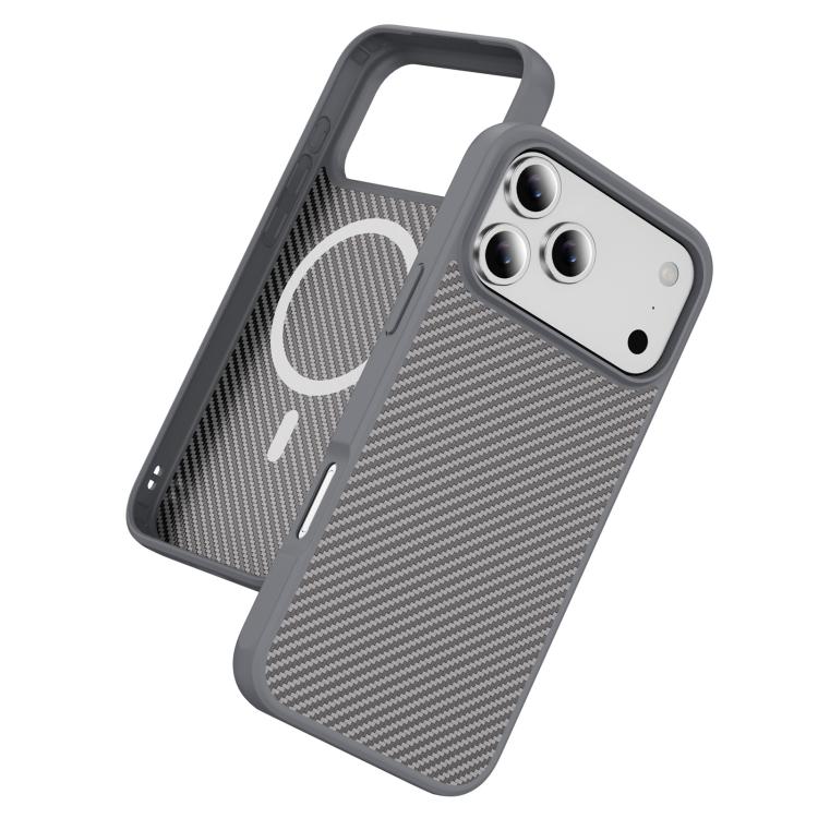 For iPhone 17 Pro Carbon Fiber Texture Skin-feel MagSafe Phone Case