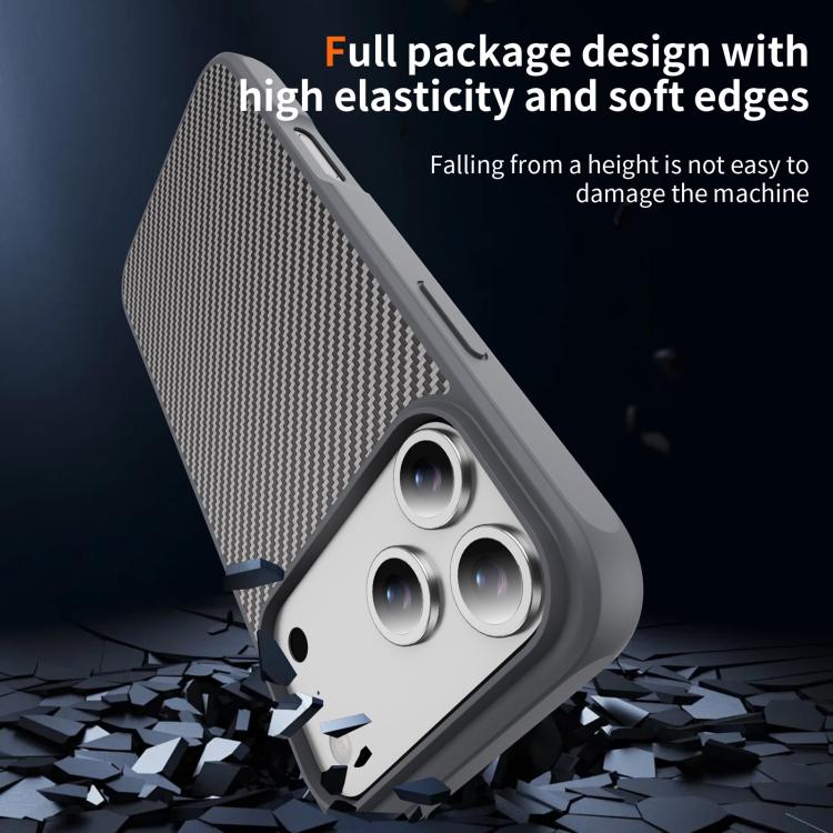 For iPhone 17 Pro Carbon Fiber Texture Skin-feel MagSafe Phone Case