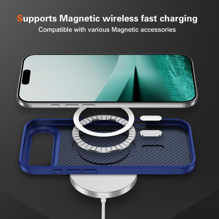 For iPhone Air Carbon Fiber Texture Skin-feel MagSafe Phone Case