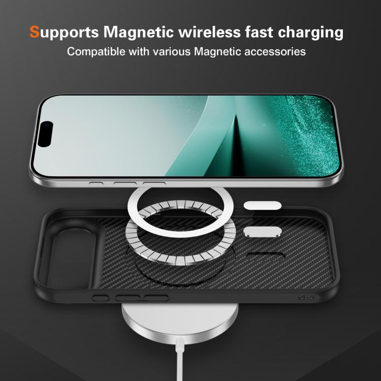 For iPhone Air Carbon Fiber Texture Skin-feel MagSafe Phone Case
