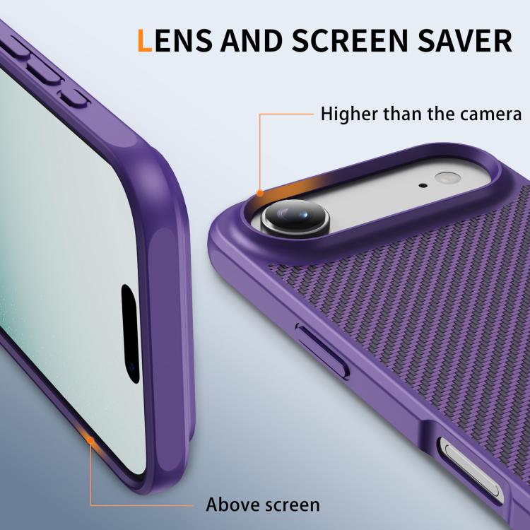 For iPhone Air Carbon Fiber Texture Skin-feel MagSafe Phone Case
