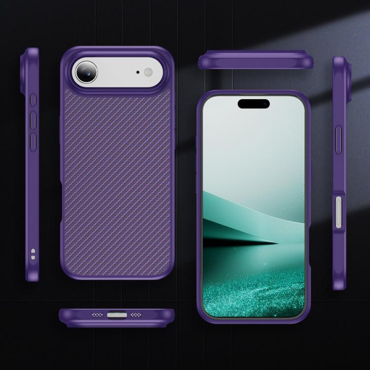 For iPhone Air Carbon Fiber Texture Skin-feel MagSafe Phone Case