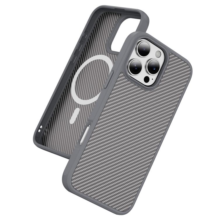 For iPhone 16 Pro Max Carbon Fiber Texture Skin-feel MagSafe Phone Case