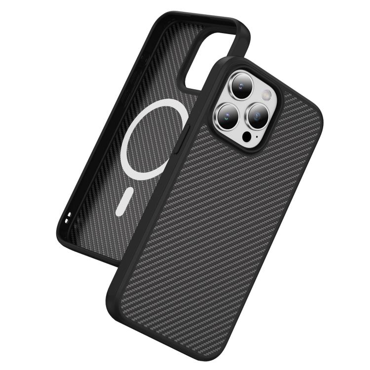 For iPhone 15 Pro Carbon Fiber Texture Skin-feel MagSafe Phone Case