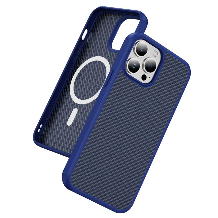 For iPhone 13 Pro Max Carbon Fiber Texture Skin-feel MagSafe Phone Case