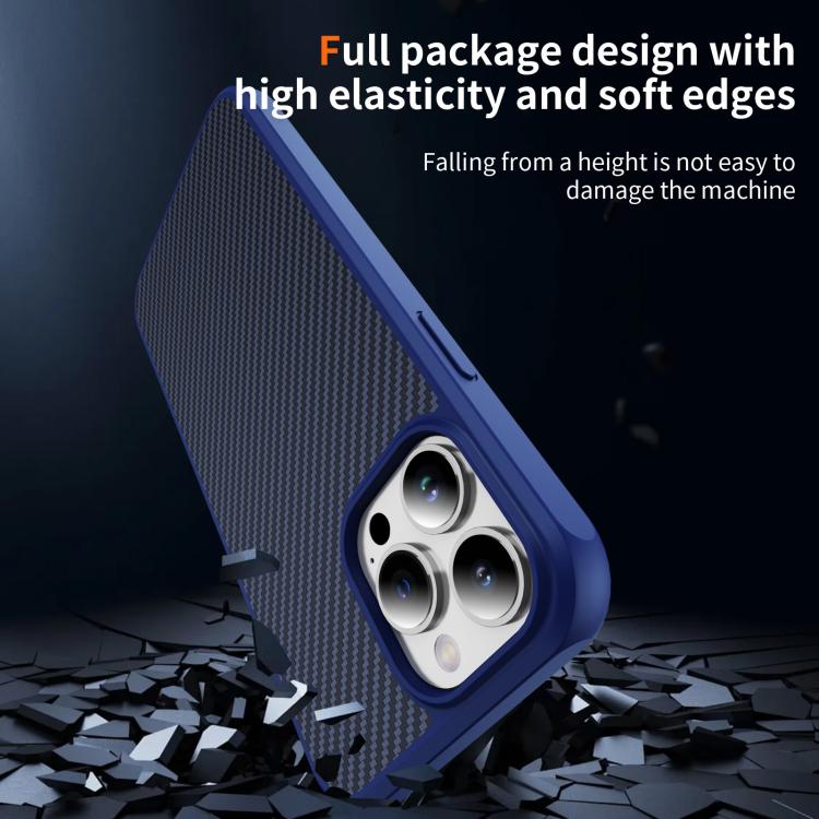 For iPhone 13 Pro Carbon Fiber Texture Skin-feel MagSafe Phone Case