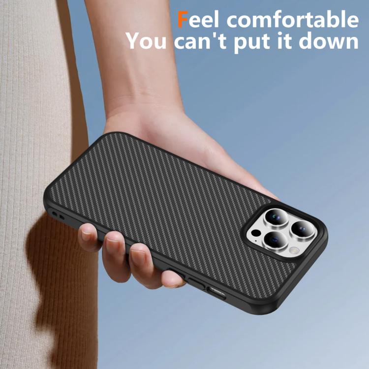 For iPhone 13 Pro Carbon Fiber Texture Skin-feel MagSafe Phone Case
