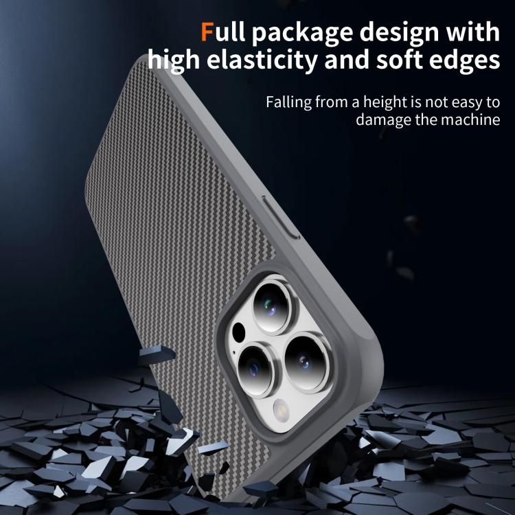 For iPhone 13 Pro Carbon Fiber Texture Skin-feel MagSafe Phone Case