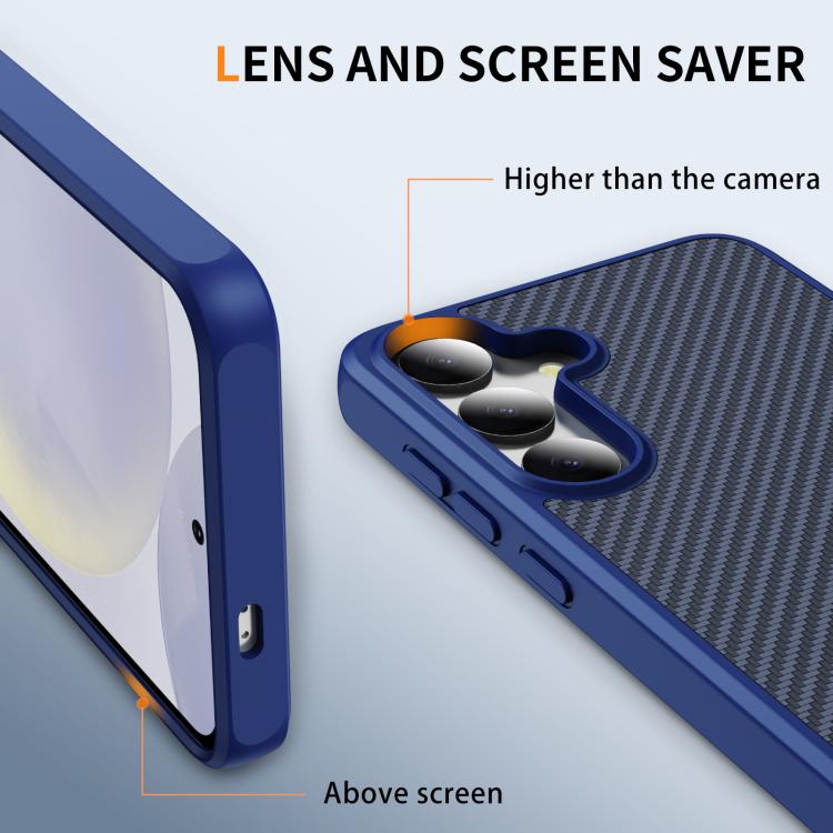 For Samsung Galaxy S25+ / S24+ 5G Carbon Fiber Texture Skin-feel MagSafe Phone Case