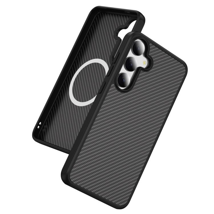 For Samsung Galaxy S25+ / S24+ 5G Carbon Fiber Texture Skin-feel MagSafe Phone Case