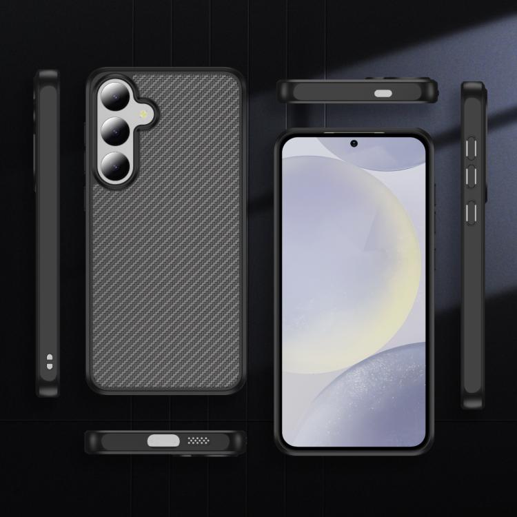 For Samsung Galaxy S25+ / S24+ 5G Carbon Fiber Texture Skin-feel MagSafe Phone Case