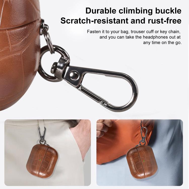 For Samsung Galaxy Buds3 / Buds3 Pro Candy Color Crocodile Texture Earphone Protective Case