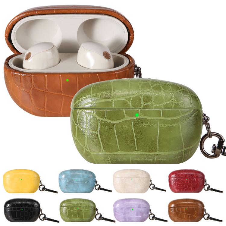 For Sony WF-1000XM5 Candy Color Crocodile Texture Earphone Protective Case