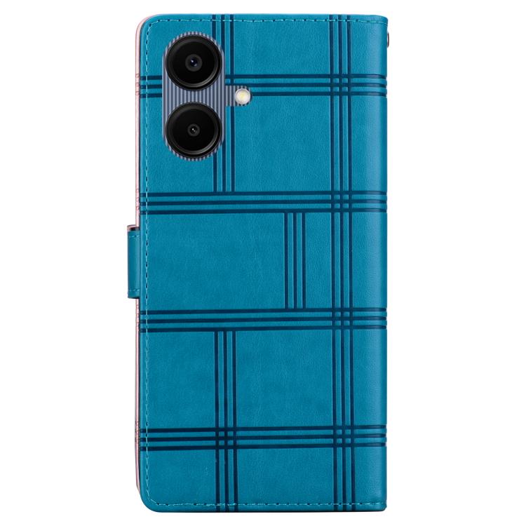 For Samsung Galaxy A06 4G / 5G Embossed Checkered Leather Phone Case