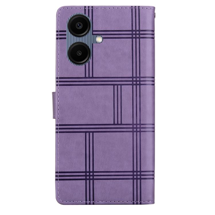 For Samsung Galaxy A07 4G / 5G Embossed Checkered Leather Phone Case