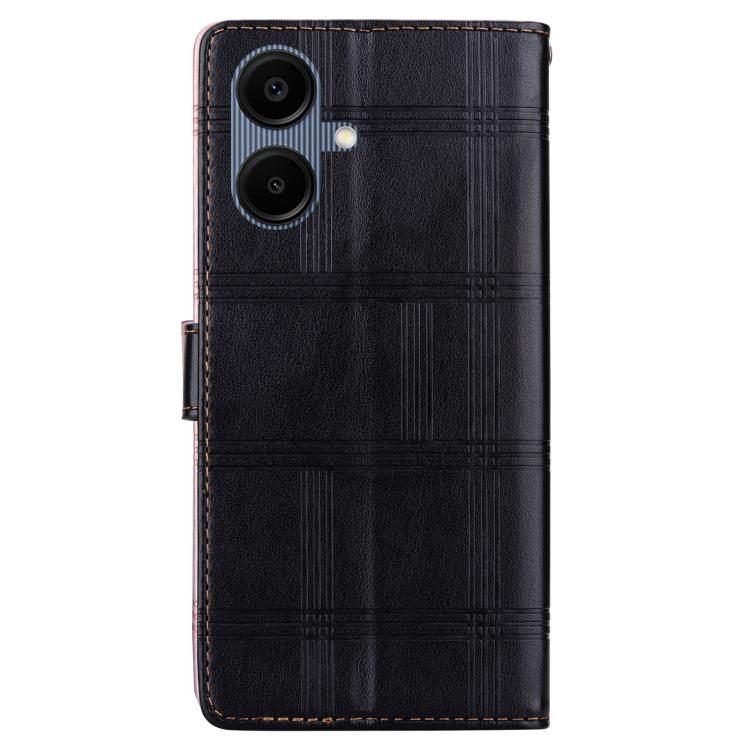For Samsung Galaxy A07 4G / 5G Embossed Checkered Leather Phone Case