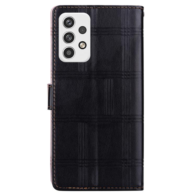 For Samsung Galaxy A23 5G Embossed Checkered Leather Phone Case