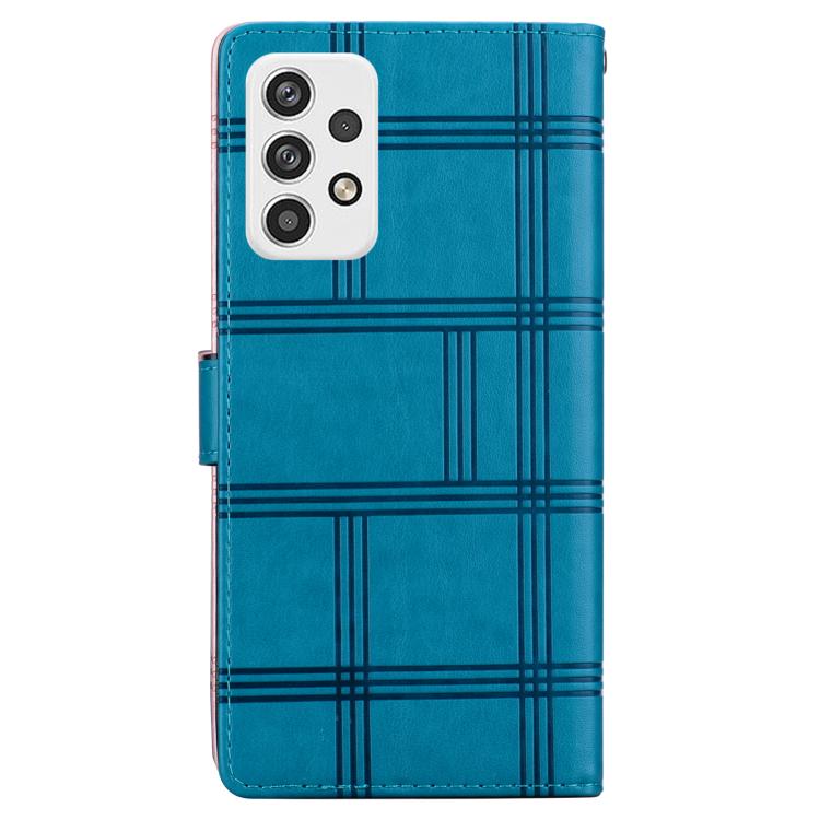 For Samsung Galaxy A32 4G Embossed Checkered Leather Phone Case