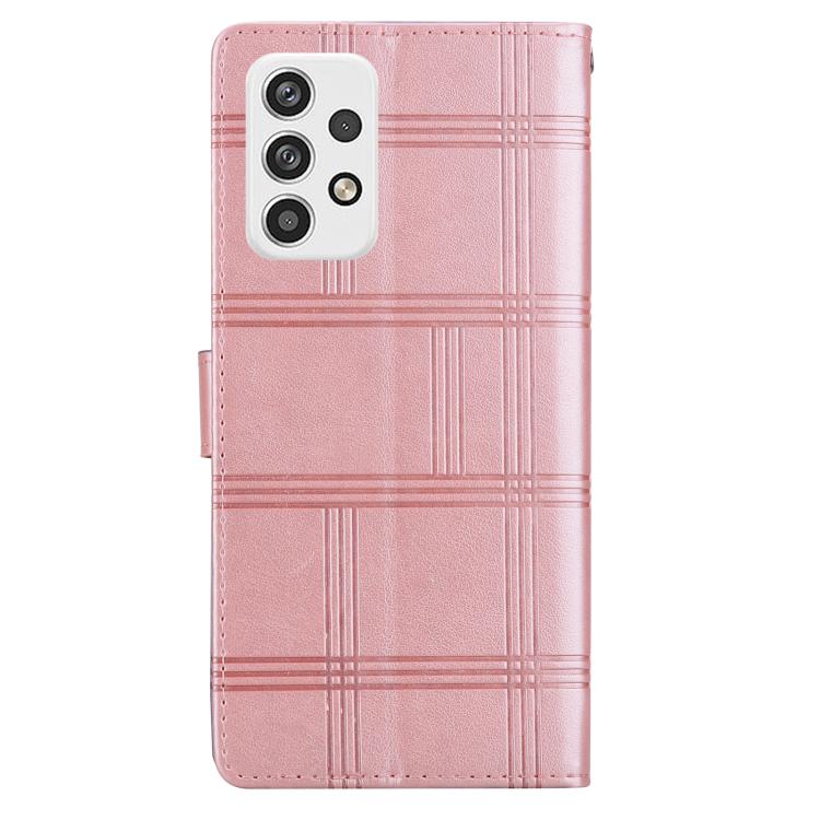 For Samsung Galaxy A32 4G Embossed Checkered Leather Phone Case