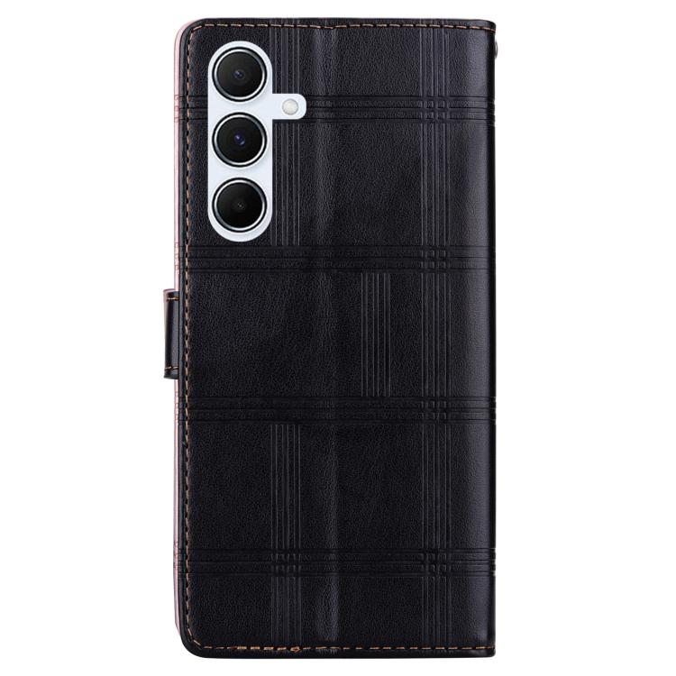 For Samsung Galaxy A35 5G Embossed Checkered Leather Phone Case