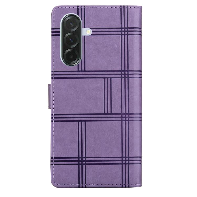 For Samsung Galaxy A26 5G Embossed Checkered Leather Phone Case