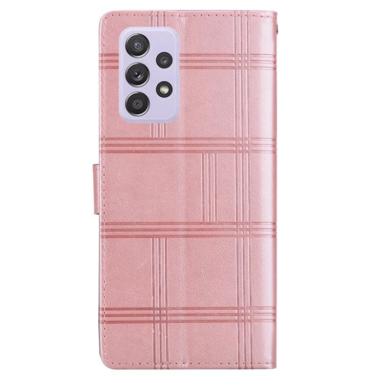 For Samsung Galaxy A53 5G Embossed Checkered Leather Phone Case