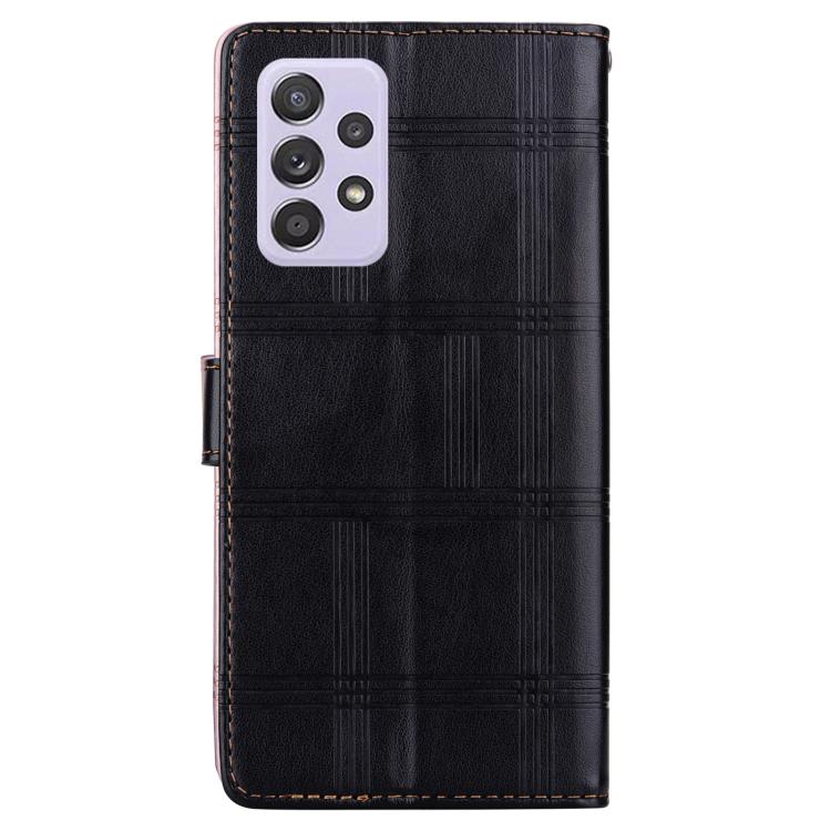 For Samsung Galaxy A53 5G Embossed Checkered Leather Phone Case