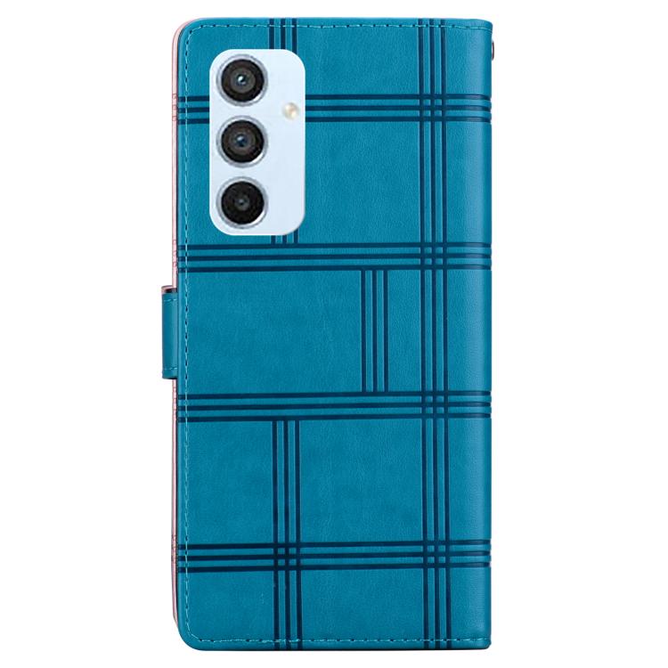 For Samsung Galaxy A54 5G Embossed Checkered Leather Phone Case
