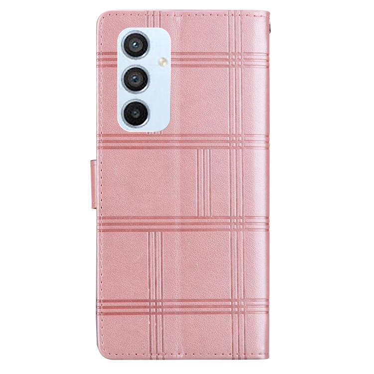For Samsung Galaxy A54 5G Embossed Checkered Leather Phone Case