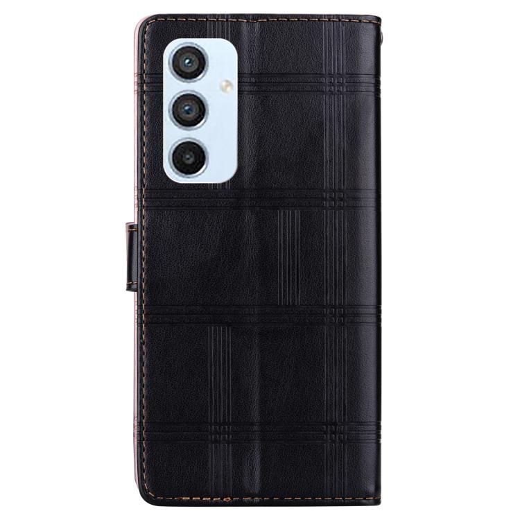 For Samsung Galaxy A54 5G Embossed Checkered Leather Phone Case