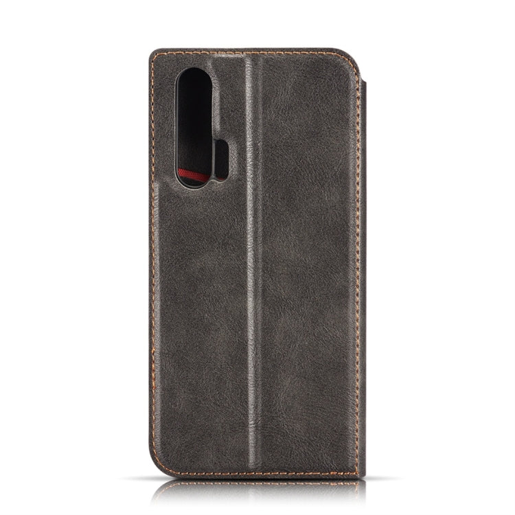 For Huawei Honor 20 Retro Simple Ultra-thin Magnetic Horizontal Flip Leather Case, with Holder & Card Slots & Lanyard