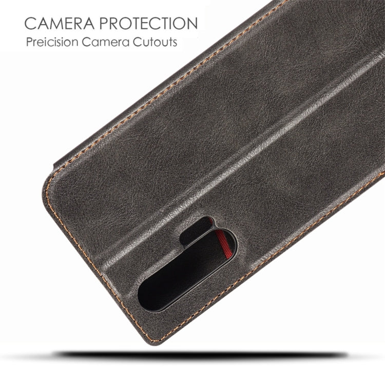 For Huawei Honor 20 Retro Simple Ultra-thin Magnetic Horizontal Flip Leather Case, with Holder & Card Slots & Lanyard