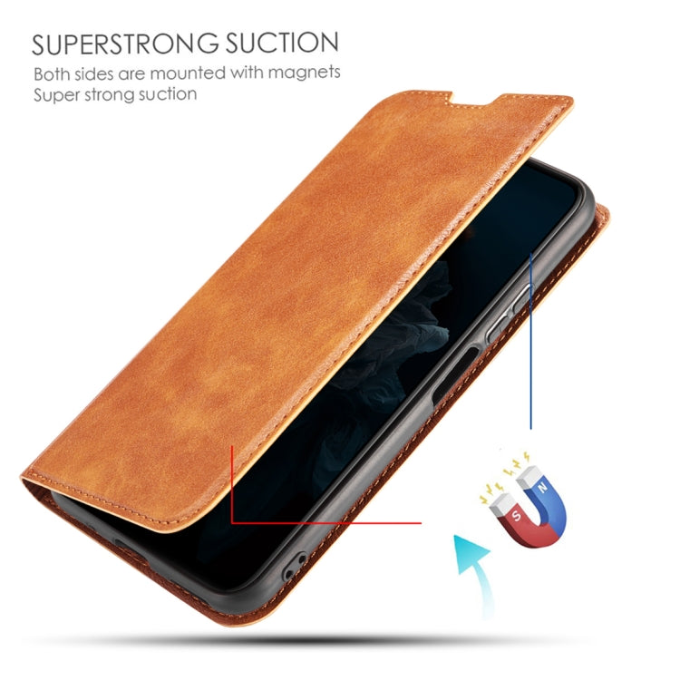 For Huawei Honor 20 Retro Simple Ultra-thin Magnetic Horizontal Flip Leather Case, with Holder & Card Slots & Lanyard