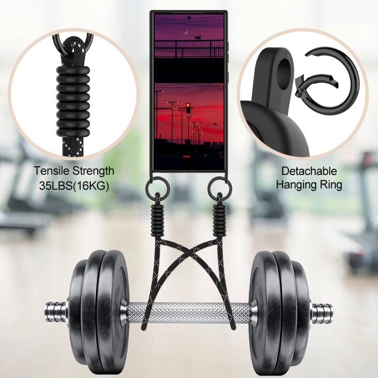 For Samsung Galaxy S24 Ultra 5G Integrated Card Bag Solid Color Liquid Silicone Phone Case Gen2 with Short Lanyard