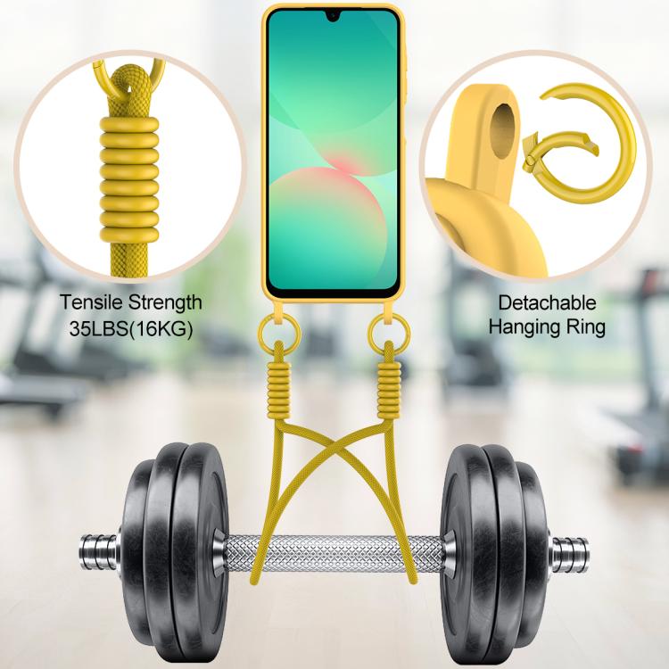 For Samsung Galaxy S25 FE 5G Integrated Card Bag Solid Color Liquid Silicone Phone Case Gen2 with Short Lanyard