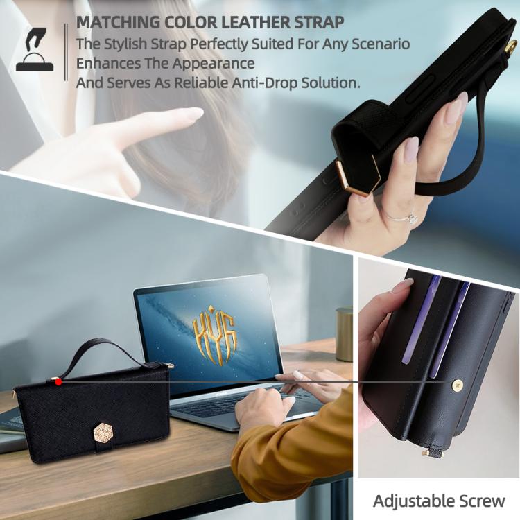 For OnePlus 15 5G Crossbody Handle Cross Texture Leather Phone Case