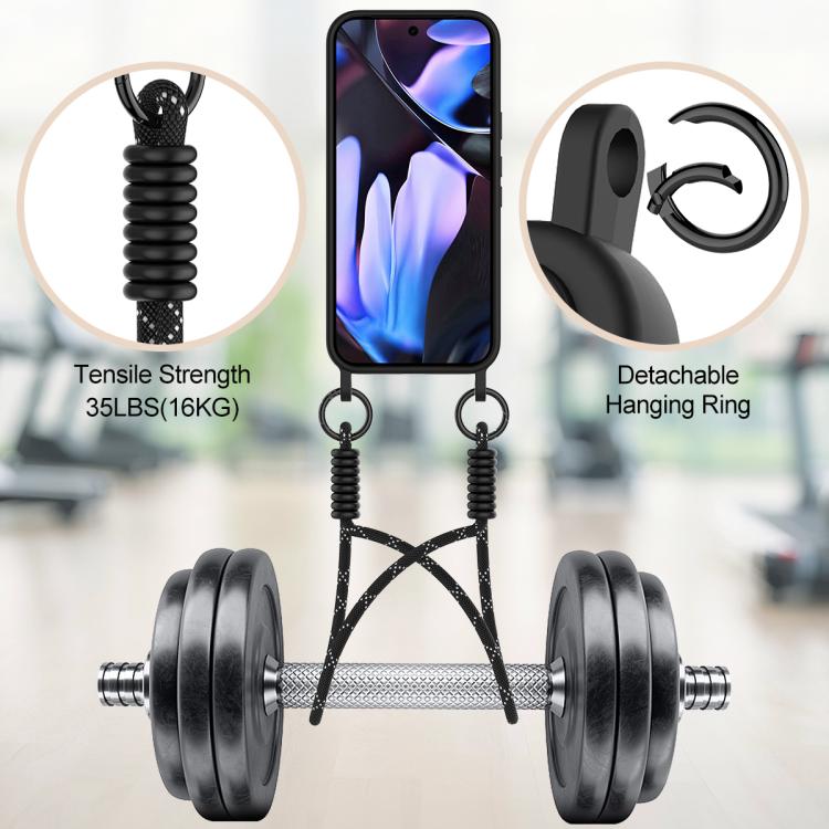 For Google Pixel 10 Pro Integrated Card Bag Solid Color Liquid Silicone Phone Case Gen2 with Short Lanyard